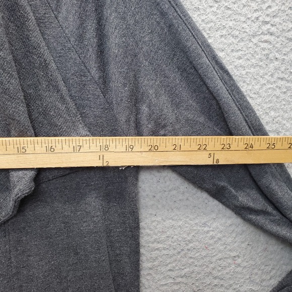 Athleta Cardigan Womens Small Gray Stretch Thumb Hole Sleeve Open Draped Front - Picture 4 of 9